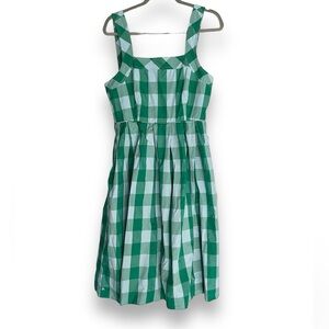 Jcrew gingham dress with pockets 100% cotton size 8 - 2024 TREND ALERT!!